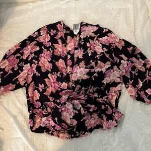 Floral wrap top free people